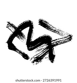 Dibujo Abstractas de la mano del cepillo de la mano libre al azar. Ilustración vectorial