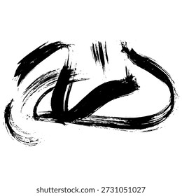 Dibujo Abstractas de la mano del cepillo de la mano libre al azar. Ilustración vectorial