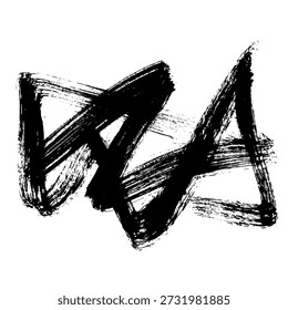 Random Free Hand Abstract Brush Hand Drawing. Vector Illustration