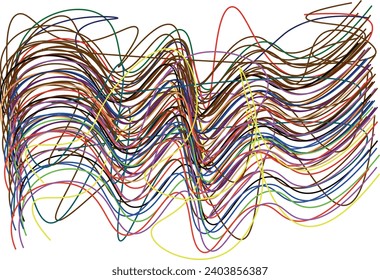 Random Garsi. Líneas curvadas con varios colores, diseños, gráficos, dibujos, pantallas