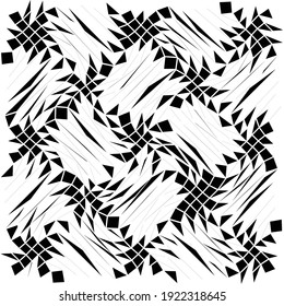 Random generative abstract art. Distorted, deformed, chaotic vector design