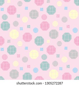 Random geometric background. Seamless pattern. Vector.