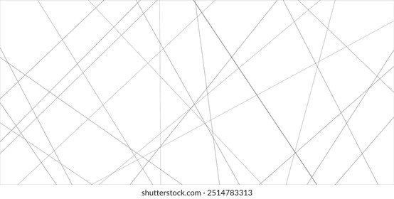 Random geometric line pattern on a transparent background. Random line low poly pattern. abstract seamless line vector. Random chaotic lines abstract geometric patterns of modern design.