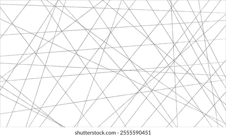 Random geometric line pattern on a black backdrop background. Random line low poly pattern. abstract seamless line vector. Random chaotic lines abstract geometric patterns of modern design.