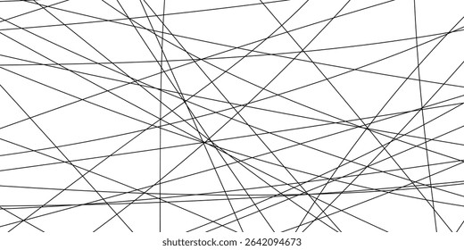 Random geometric line pattern on a transparent background. Random line low poly pattern. abstract seamless line vector. Random chaotic lines abstract geometric patterns of modern design.