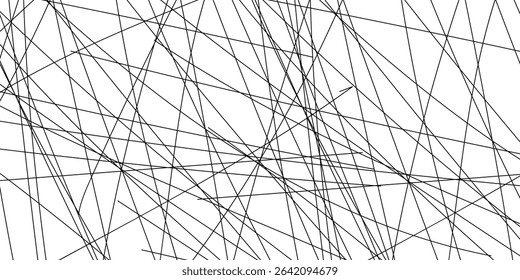 Random geometric line pattern on a transparent background. Random line low poly pattern. abstract seamless line vector. Random chaotic lines abstract geometric patterns of modern design.