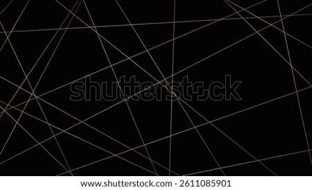 Random geometric line pattern on a black backdrop background. Random line low poly pattern. abstract seamless line vector. Random chaotic lines abstract geometric patterns of modern design.
