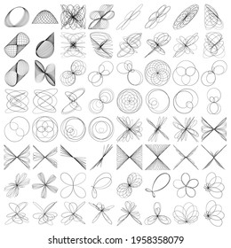 Random, geometric lines illustration. Abstract contour lines art. Artistic lines design element