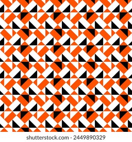 Random geometrical threetone pattern background - abstract repeating vector illustration