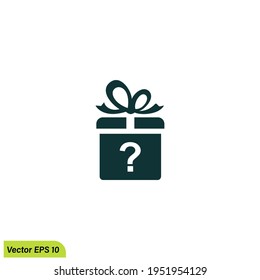 random gift box icon symbol simple design element logo template