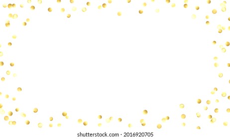 Random gold sequins. Gold frame