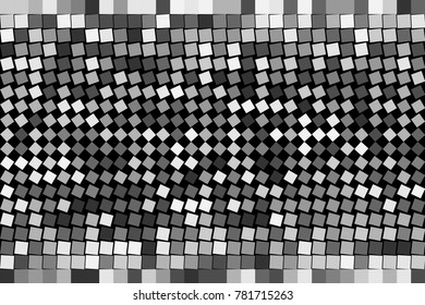 Random gray square rotate and black background