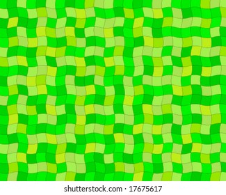 random green wavy tiles