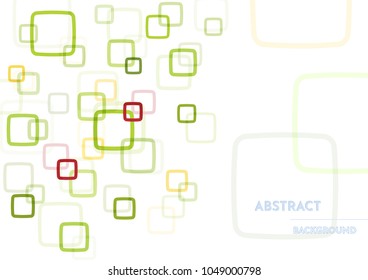 Random green yellow red blending squares  pixel. Geometrical abstract background with space. Vector illustration minimal simple style for business advertising, web, cover, label, banner, print cloth