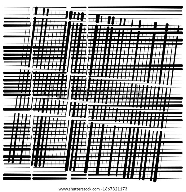 random grid, mesh pattern. grating, trellis
texture. intermittent, interrupt lines lattice. intersecting
segmented stripes. dashed crossing streaks design. abstract
geometric illustration