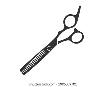 Icono de tijeras de corte de pelo aleatorio en negro