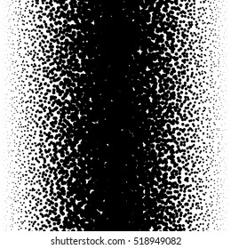 Random halftone, pointillism pattern - Irregular dots abstract monochrome halftone