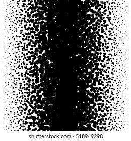 Random halftone, pointillism pattern - Irregular dots abstract monochrome halftone
