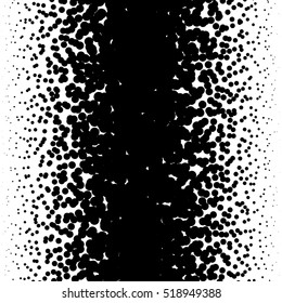 Random halftone, pointillism pattern - Irregular dots abstract monochrome halftone