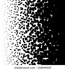 Random halftone, pointillism pattern - Irregular dots abstract monochrome halftone