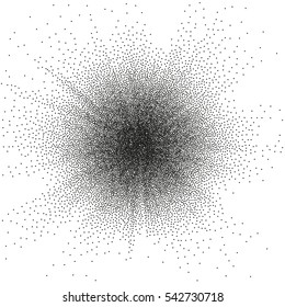 Random halftone  pointillism pattern  Irregular dots abstract monochrome halftone  EPS 10 vector file included