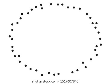 Random halftone. Pointillism style. Background with irregular, chaotic dots, points, circle. Abstract monochrome pattern. Black and white color. Vector illustration