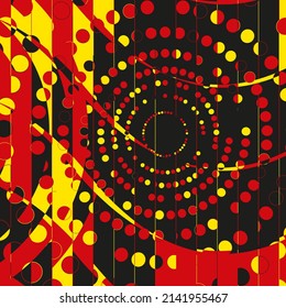 Random Halftone. Pointillism Style. Background with Irregular, Chaotic Dots, Points, Circle. Abstract Red Pattern. Vector Illustration