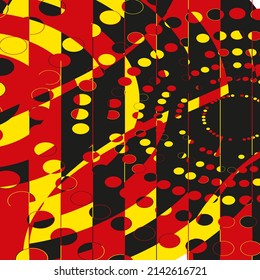 Random Halftone. Pointillism Style. Background with Irregular, Chaotic Dots, Points, Circle. Abstract Red Pattern. Vector Illustration