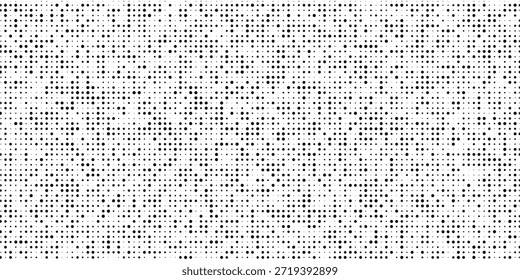 Medio tono aleatorio. Estilo puntillista. Fondo con puntos irregulares, caóticos, puntos, círculo. Abstractas patrón monocromo. Color blanco y negro. Ilustración vectorial eps10