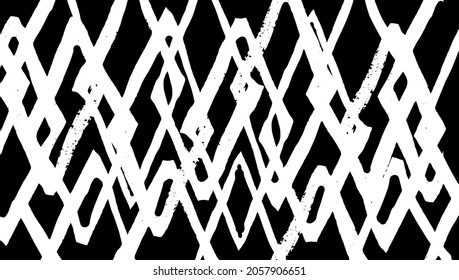 Random hand drawn figures texture. Abstract pattern. Grunge textured effect. Black isolated on white background.Vector illustration. EPS10.