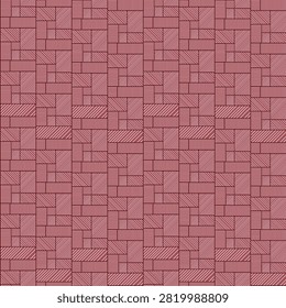 Random Haphazard geometric rectangle colorful hatching repeat pattern
