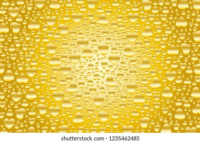 Random heart mark pattern, metallic material, image of love