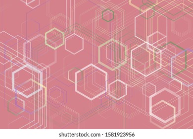 Random hexagon website background - abstract modern chaotic trendy vector design with hexagons