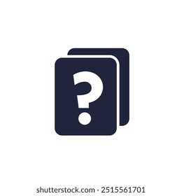 random icon with cards, pictogram on white