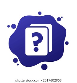 random icon with cards, vector