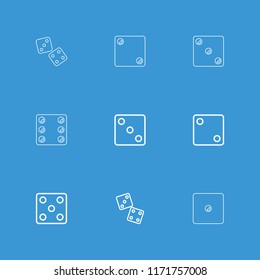 Random icon. collection of 9 random outline icons such as dice. editable random icons for web and mobile.