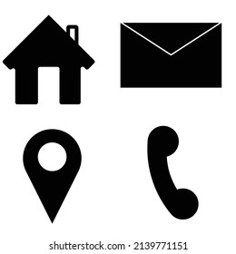 Random Icon (Home, E-mail, Location, and Telephone)