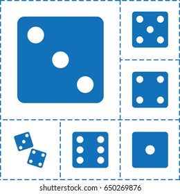 Random icon. set of 6 random filled icons such as dice