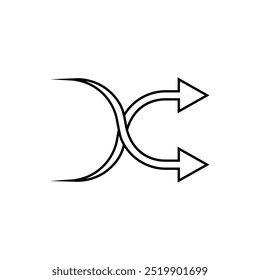 Icono aleatorio. Símbolo de aleatorio - Vector. 