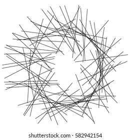 Random intersecting lines abstract geometric pattern. Artistic geometric illustration