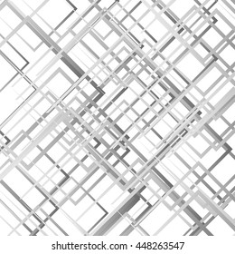 Random intersecting lines, squares. Modern colorful geometric texture