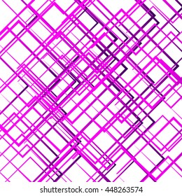 Random intersecting lines, squares. Modern colorful geometric texture