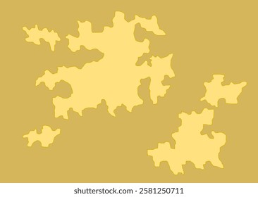 Random island shape fantasy with old brown paper map style, good for toy, game, education template
