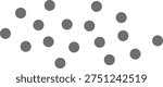 Random Large Polka Dot Pattern Isolated on Transparent Background