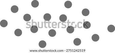Random Large Polka Dot Pattern Isolated on Transparent Background
