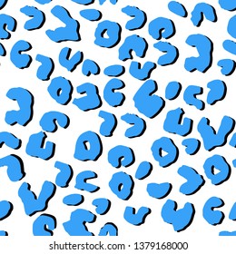 Random Leopard skin seamless pattern. Animal print. Repeating background. Leopard print. Vector
