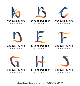 Random Letter Logo Design Illustration Vector