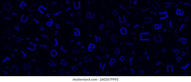 Random letters create abstract typographic composition stylish, artistic backdrop for unpredictable typography chaos and creative communication