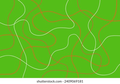 Random line abstract background with green, red, and white for Christmas theme.