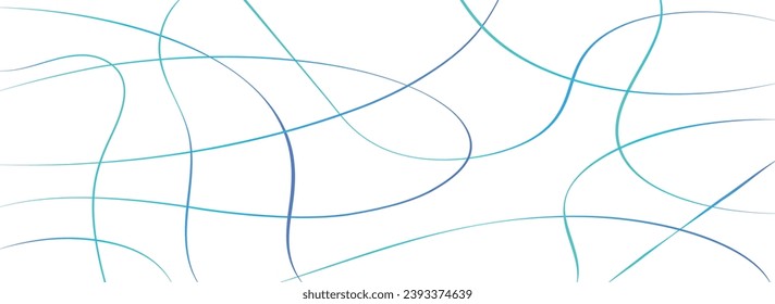 Random line pattern background. Decorative pattern with tangled curved lines. Random chaotic lines abstract geometric pattern vector background.